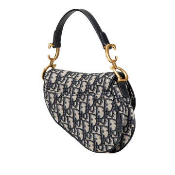 Dior Mini Oblique Canvas Saddle Bag