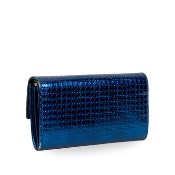 Cannage Metallic Wallet Blue