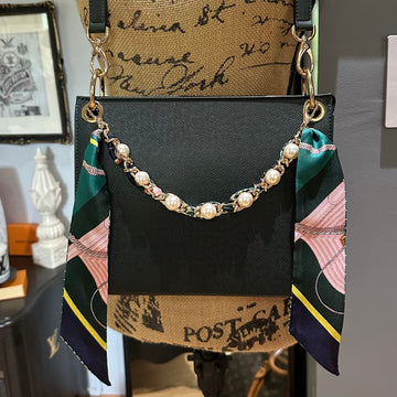 The Swan Crossbody -CS LV Taiga Leather in Dark Green