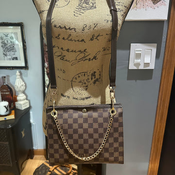 The Swan Crossbody -CS Damier in Brown