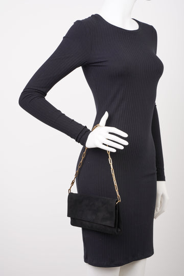 Gucci Flap Chain Black Velvet