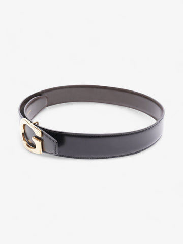 Gucci G Buckle Belt Black Leather 65cm / 26"
