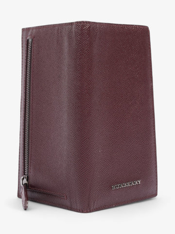 Burberry Bi-Fold Long Wallet Burgundy Leather