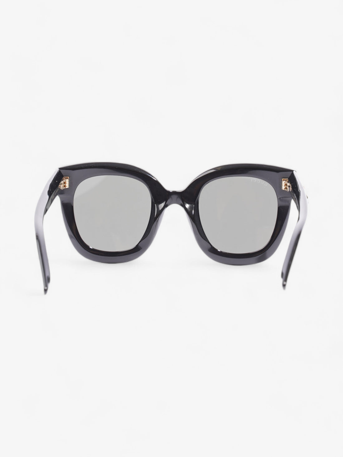 Gucci CS Star Detail Rounded Frame Sunglasses Black Acetate 140mm
