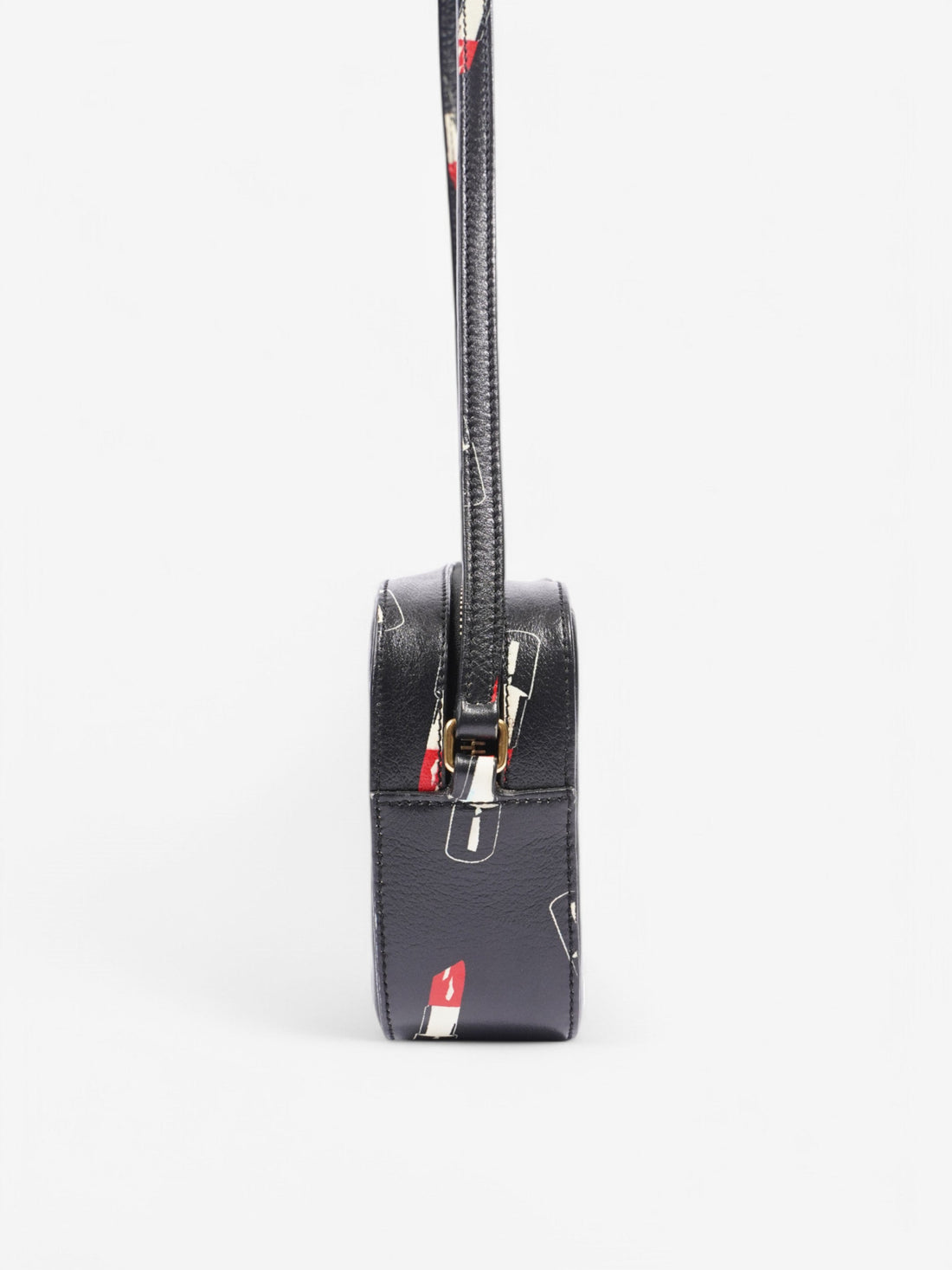 Saint Laurent Shoulder Bag Black / White / Red Leather