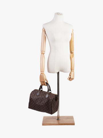 Louis Vuitton Speedy 30 Damier Ebene Coated Canvas