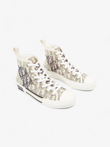 Christian Dior B23 High Top  White / Grey Oblique  Mesh EU 40 UK 7