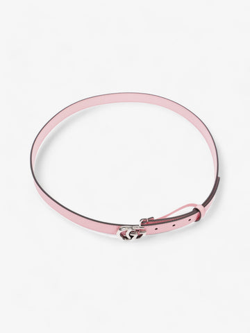 Gucci CS Marmont Thin Belt Pink / Silver Leather 100cm/ 95"