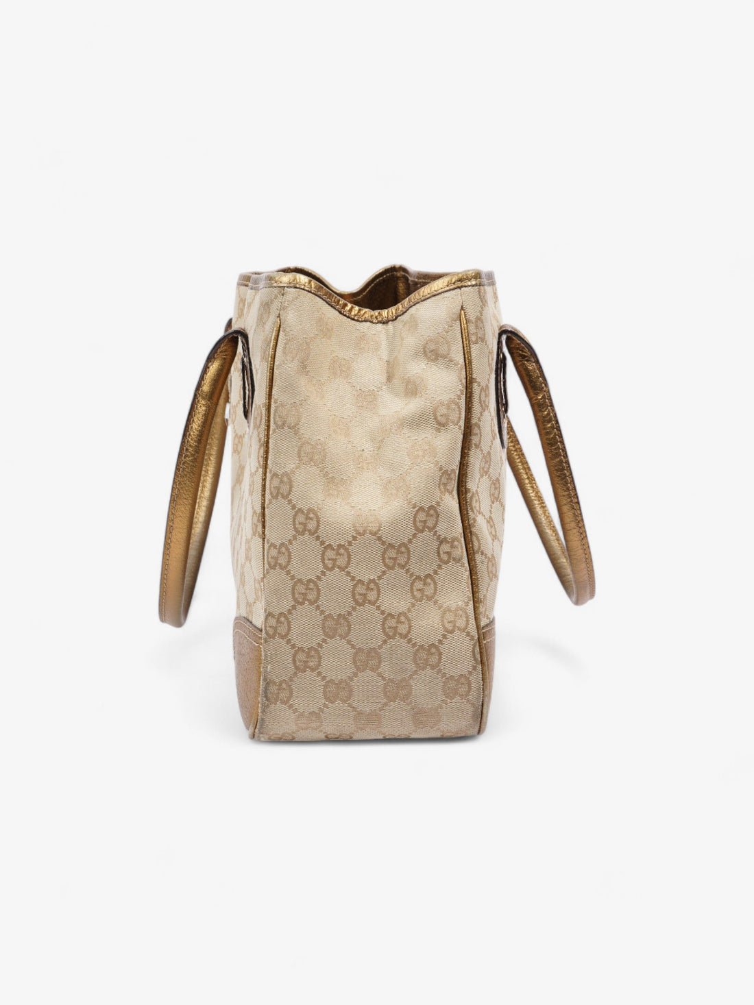 Gucci Princy Tote Beige And Ebony CS Supreme / Gold Canvas Medium