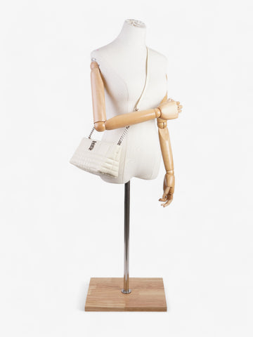 Burberry Quilted Lola Bag Pale Vanilla Lambskin Leather Small