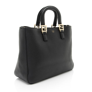 Fendi Leather Glacier Medium Tote