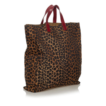 Fendi Leopard Print Nylon Tote Bag (SHG-33460)