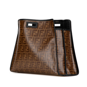 Fendi Zucca Coated Canvas Peekaboo Defender Handbag