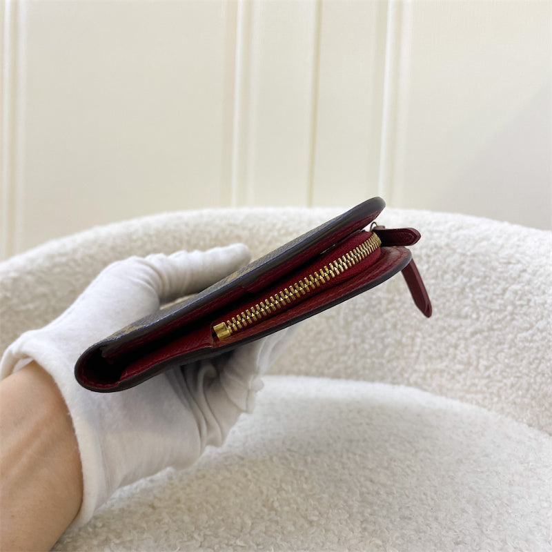 LV Insolite Long Wallet in Monogram Canvas, Burgundy Interior and GHW