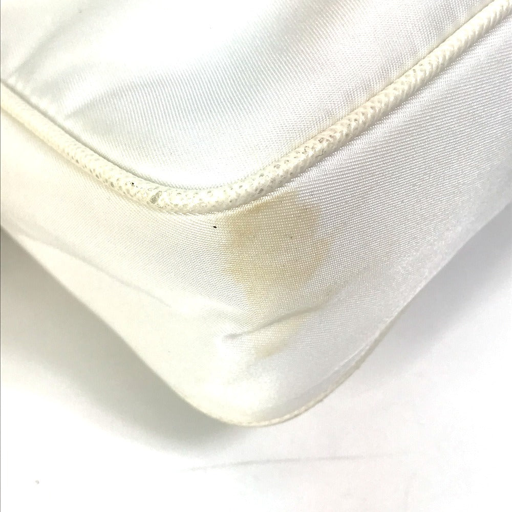 PRADA Shoulder Bag 1BH204 Nylon white Triangle logo plate Re-Edition 2005 Women Used
