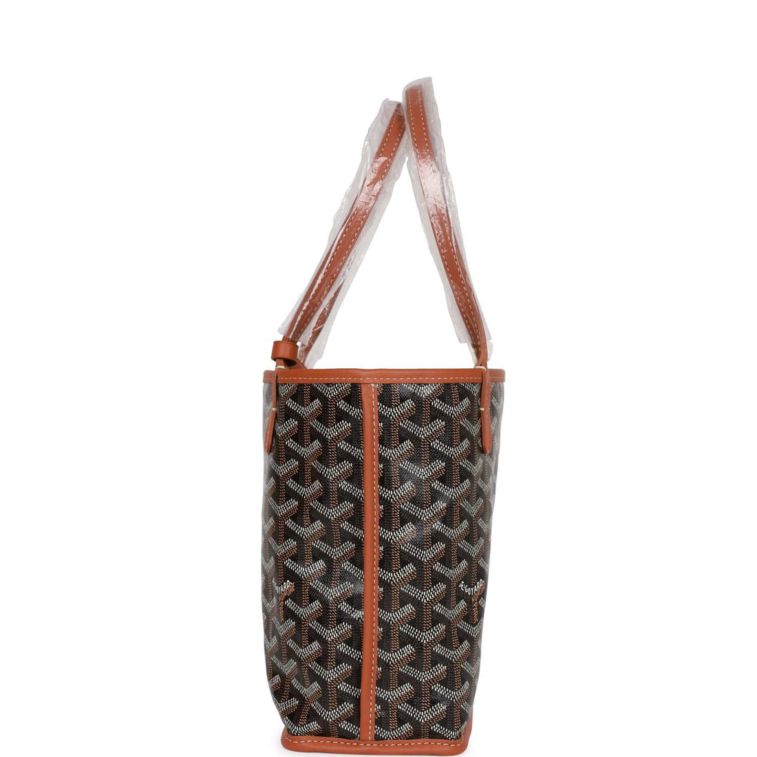 Goyard Goyardine Black Anjou Mini Reversible Tote Bag Silver Hardware