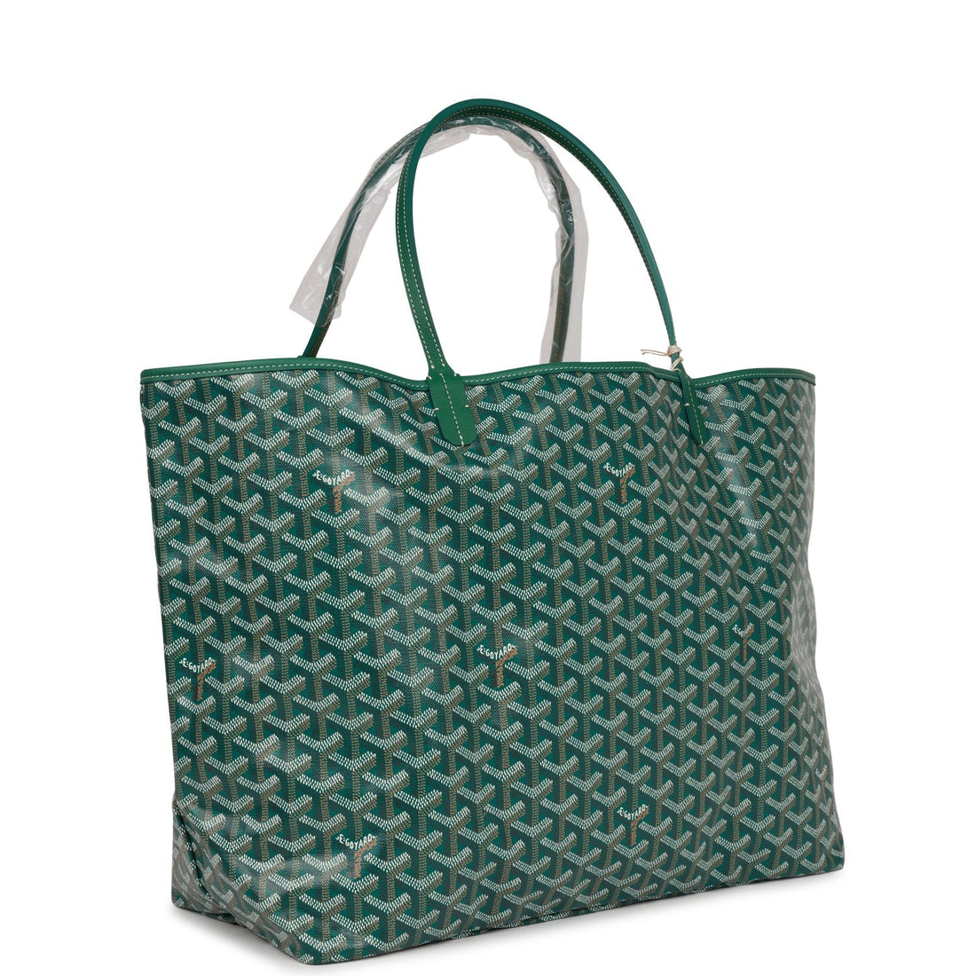 Goyard Goyardine Green St. Louis GM Tote Bag Silver Hardware