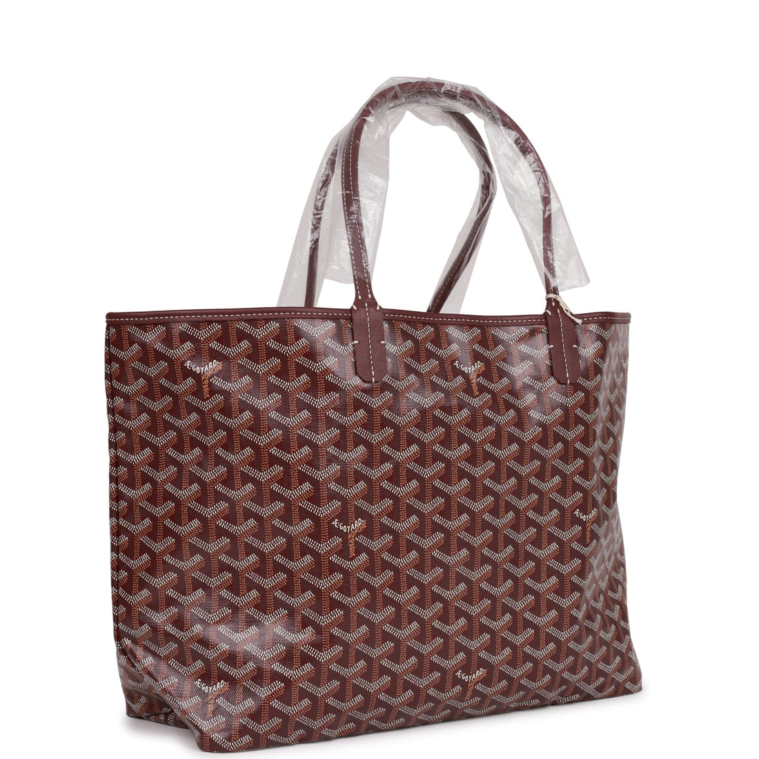 Goyard Goyardine Burgundy St. Louis PM Tote Bag Silver Hardware