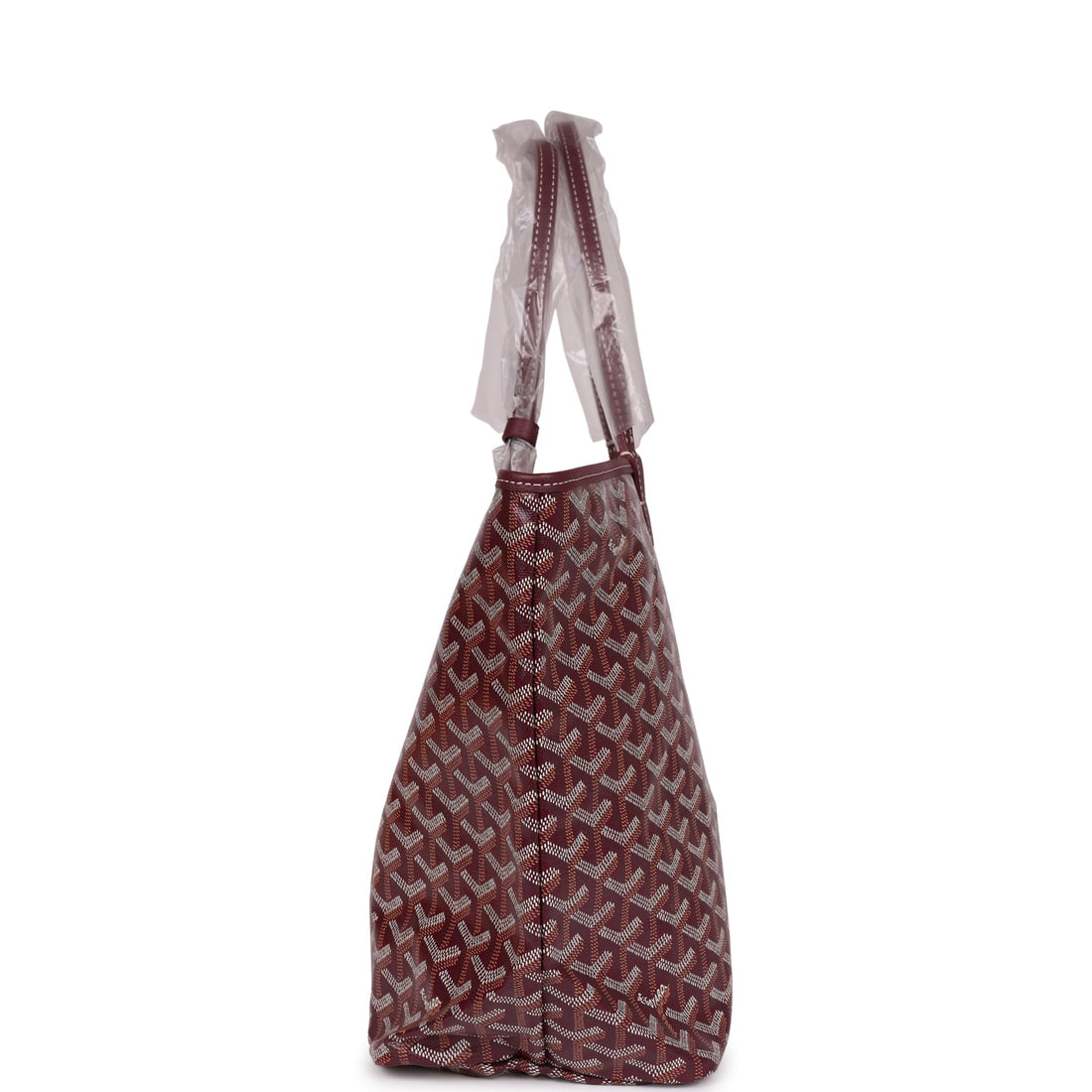 Goyard Goyardine Burgundy St. Louis PM Tote Bag Palladium Hardware