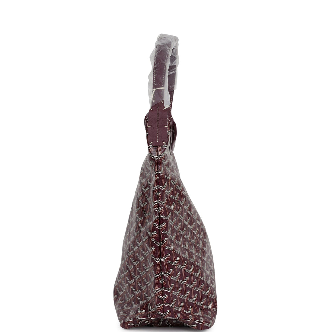 Goyard Goyardine Burgundy Boheme Hobo Bag Palladium Hardware