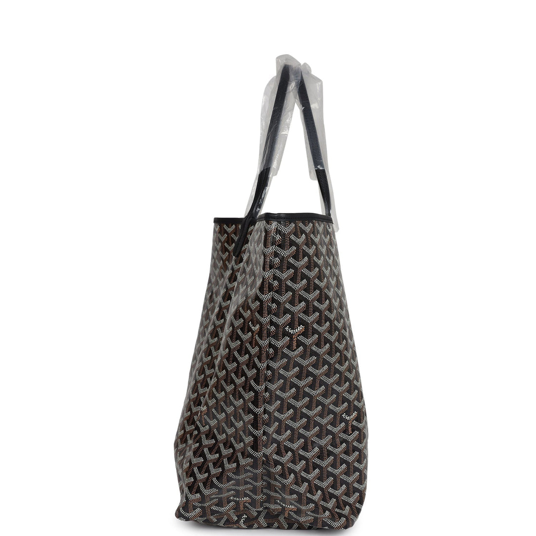 Goyard Goyardine Black St. Louis GM Tote Bag Palladium Hardware