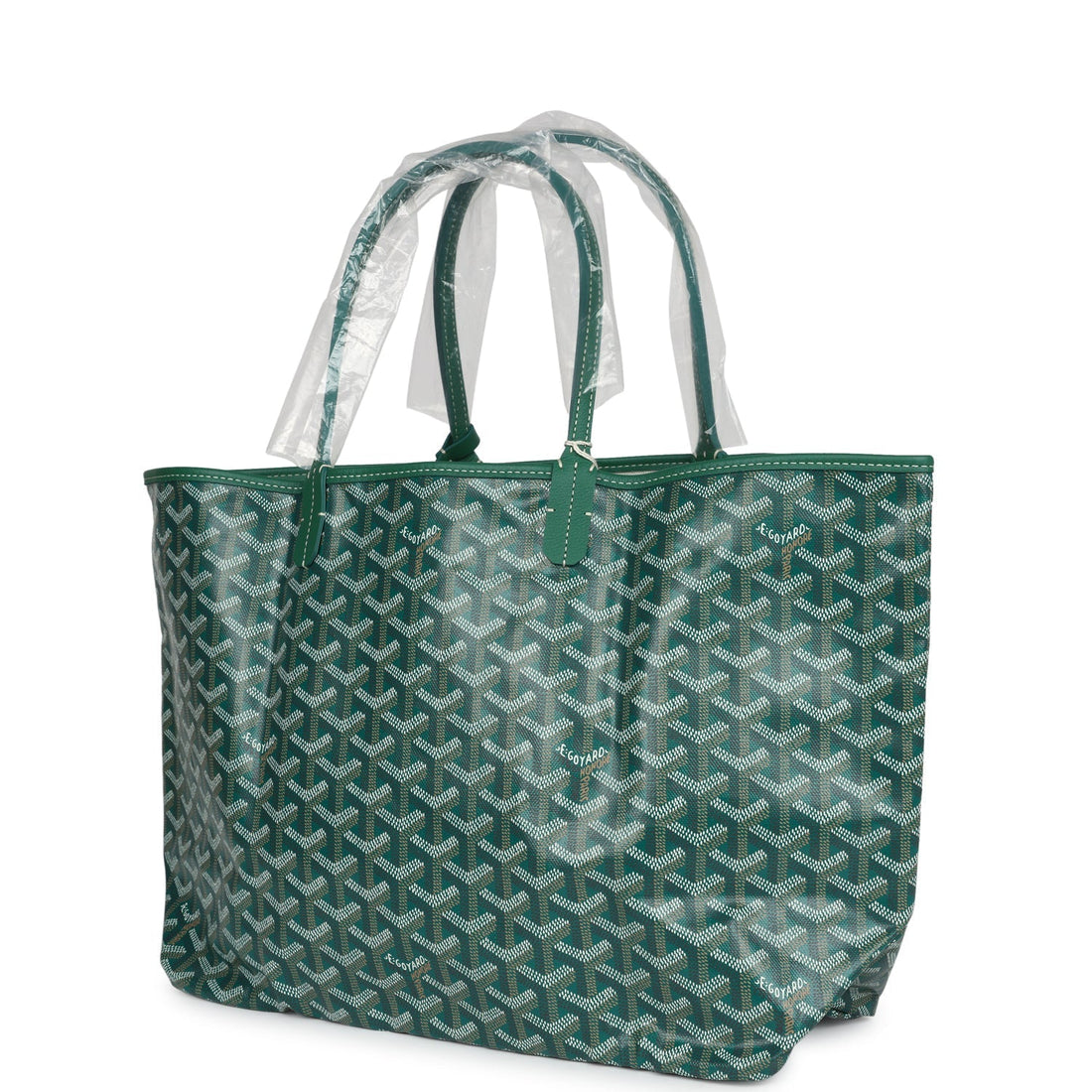 Goyard Goyardine Green St. Louis PM Tote Bag Palladium Hardware