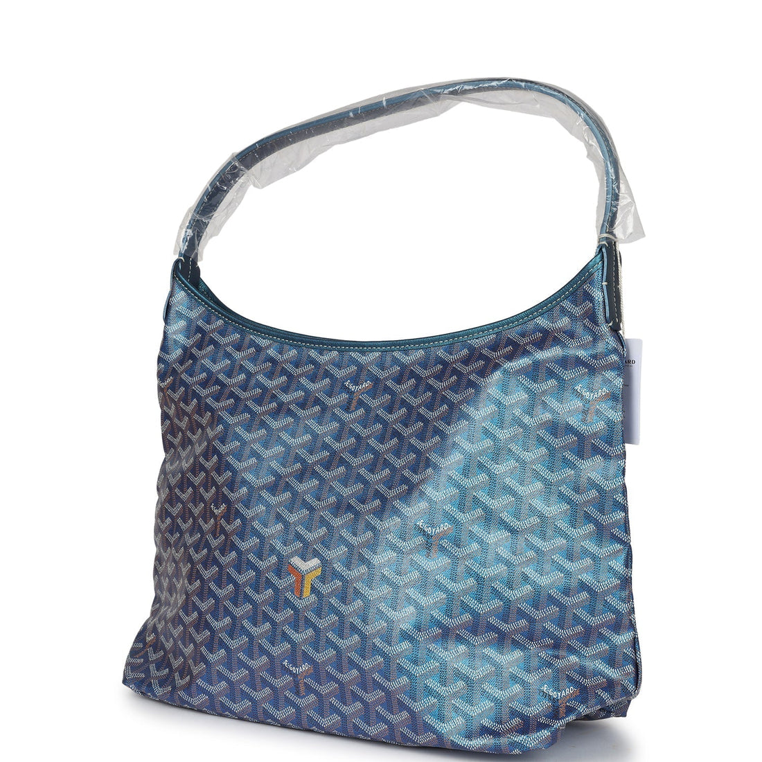 Goyard Goyardine Pearly Blue Boheme PM Hobo Bag Palladium Hardware