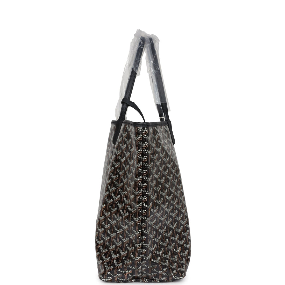 Goyard Goyardine Black St. Louis PM Tote Bag Palladium Hardware