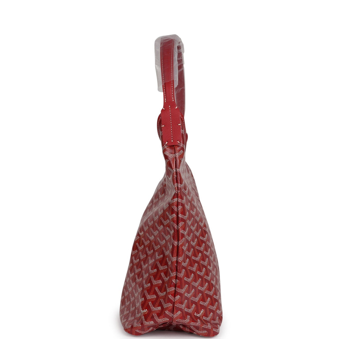 Goyard Goyardine Red Boheme Hobo Bag Palladium Hardware