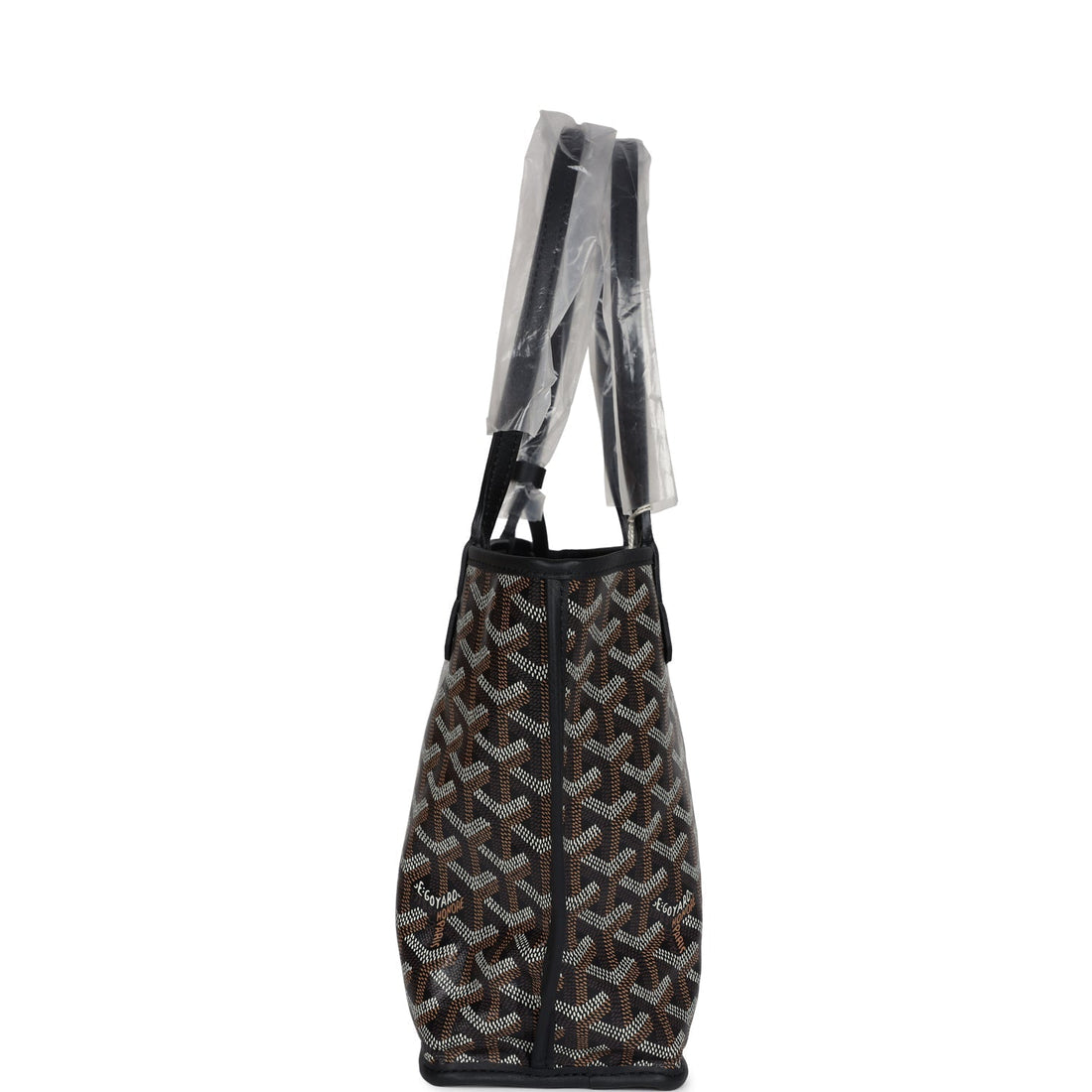 Goyard Goyardine Anjou Black Mini Bag Palladium Hardware