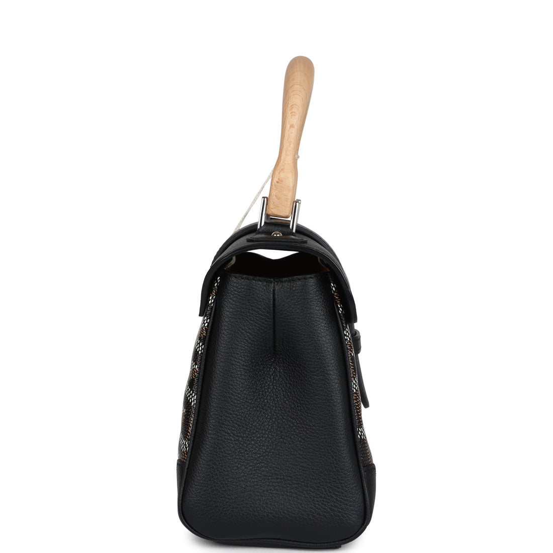 Goyard Saigon Souple Mini Bag Black Goyardine Canvas Palladium Hardware