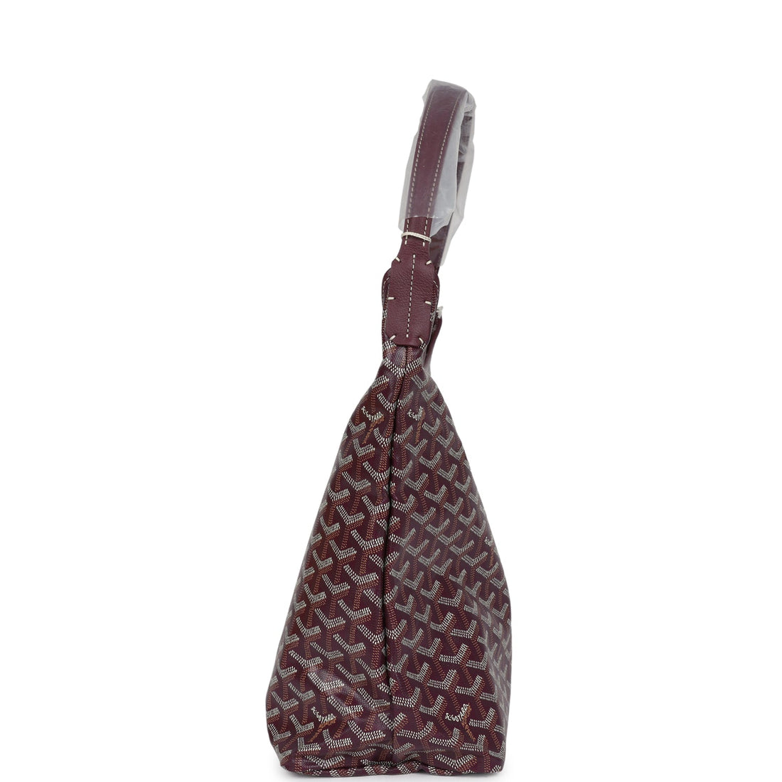 Goyard Goyardine Burgundy Boheme Hobo Bag Palladium Hardware