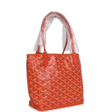 Goyard Goyardine Orange Anjou Mini Bag Palladium Hardware