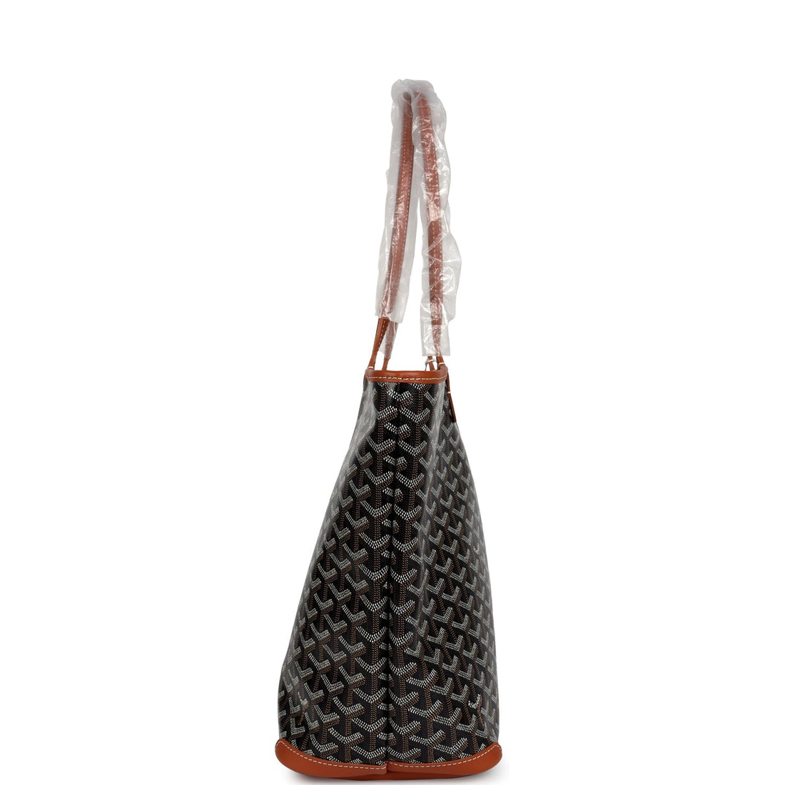 Goyard Goyardine Black Artois MM Tote Bag Palladium Hardware