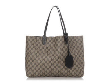 Gucci Large Black CS Supreme Monogram Reversible Tote