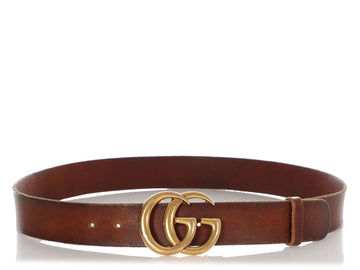 Gucci Brown Calfksin Wide CS Belt