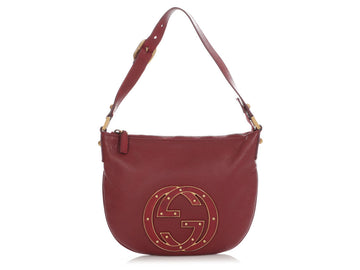 Gucci Red Leather CS Shoulder Bag