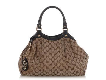 Gucci Brown CS Canvas Sukey Tote