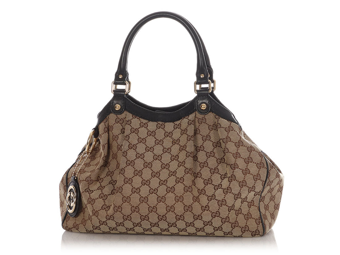 Gucci Brown CS Canvas Sukey Tote