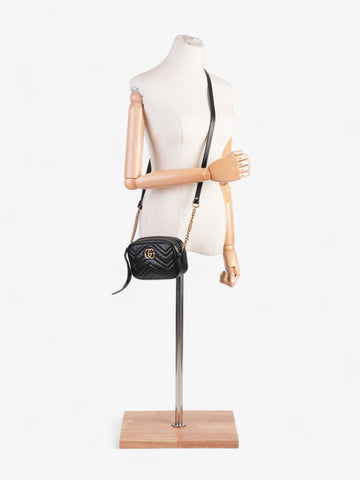 Gucci CS Marmont Bag Black Matelasse Leather Mini