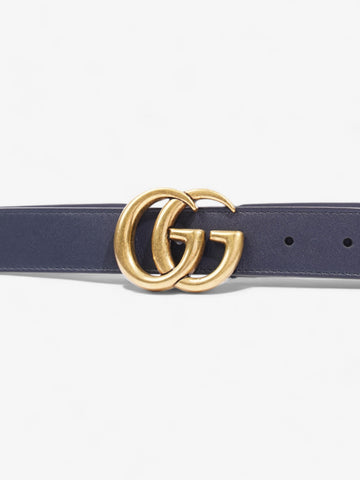 Gucci CS Marmont Belt Navy Leather 100cm 40"