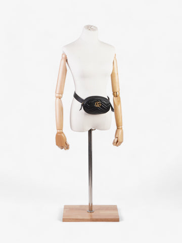 Gucci CS Marmont Belt Bag Black Matelasse Leather 85cm / 34"