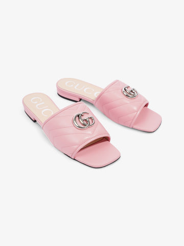 Gucci CS Marmont Slides Pink Matelasse Leather EU 36.5 UK 3.5
