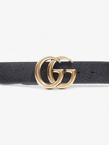 Gucci CS Marmont Belt Black / Gold Leather 100cm 40"