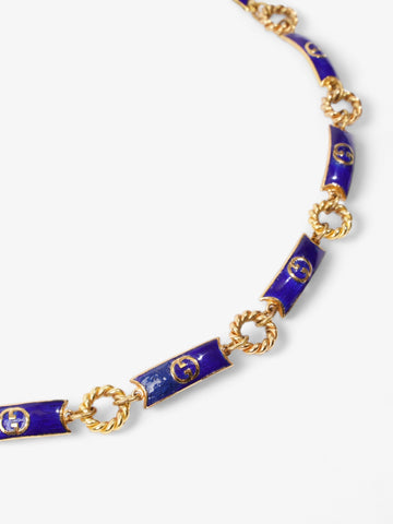 Gucci Interlocking CS Chain Gold / Blue Base Metal