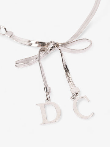 Christian Dior Bow Bracelet Silver Base Metal
