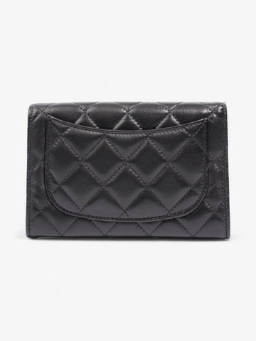 Chanel Classic Flap Wallet Black / Silver Lambskin Leather