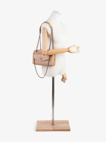Chanel Coco Break Camera Bag Beige Caviar Leather