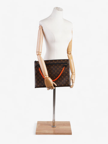Louis Vuitton Solar Ray A4 Pouch Monogram / Black / Neon Orange Canvas