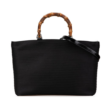 Gucci Bamboo Canvas Satchel